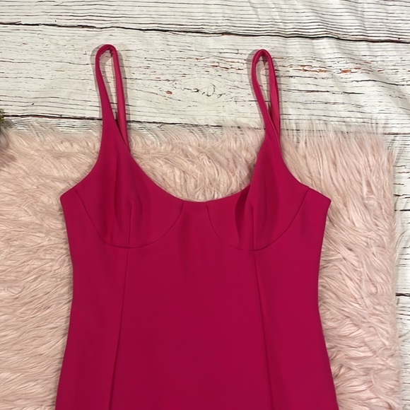 BEC & BRIDGE amelie short mini dress magenta neon pink bodycon - Picture 6 of 10